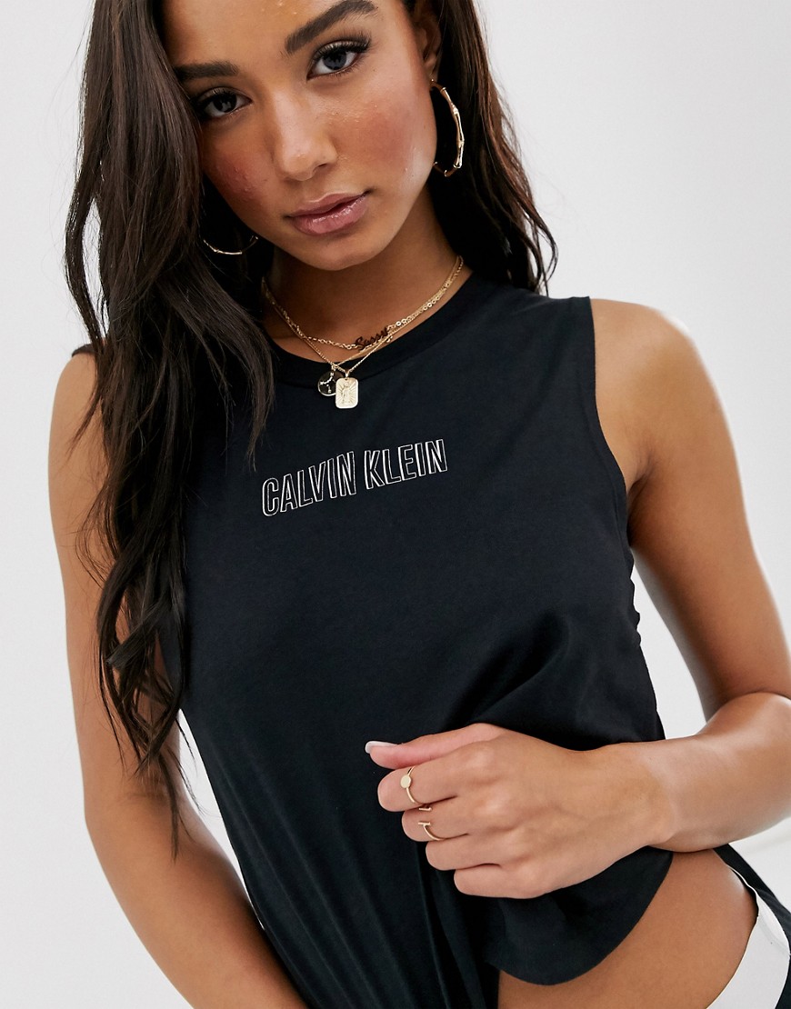 Calvin Klein beach t-shirt in black