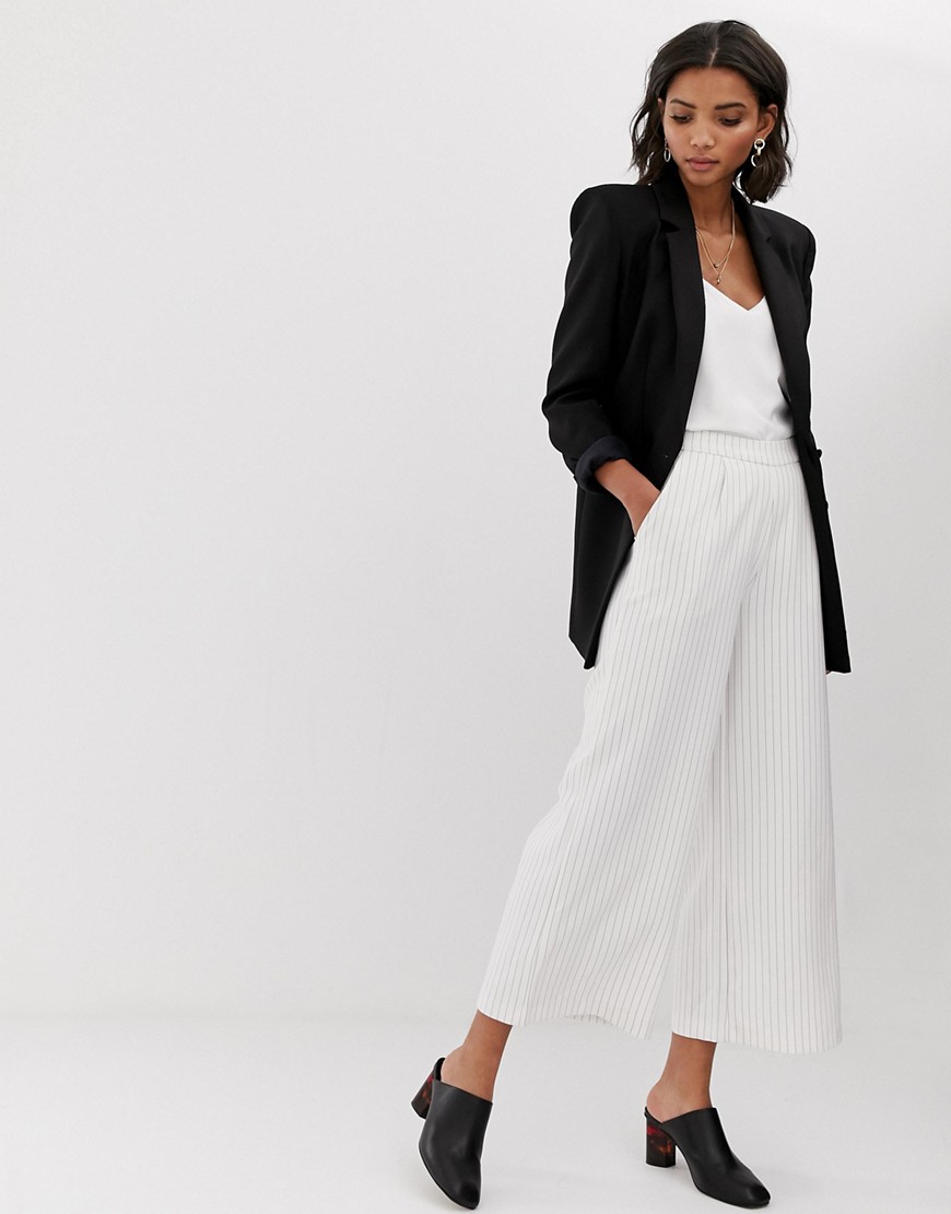 Y.A.S Liva pinstripe wide leg co-ord trousers