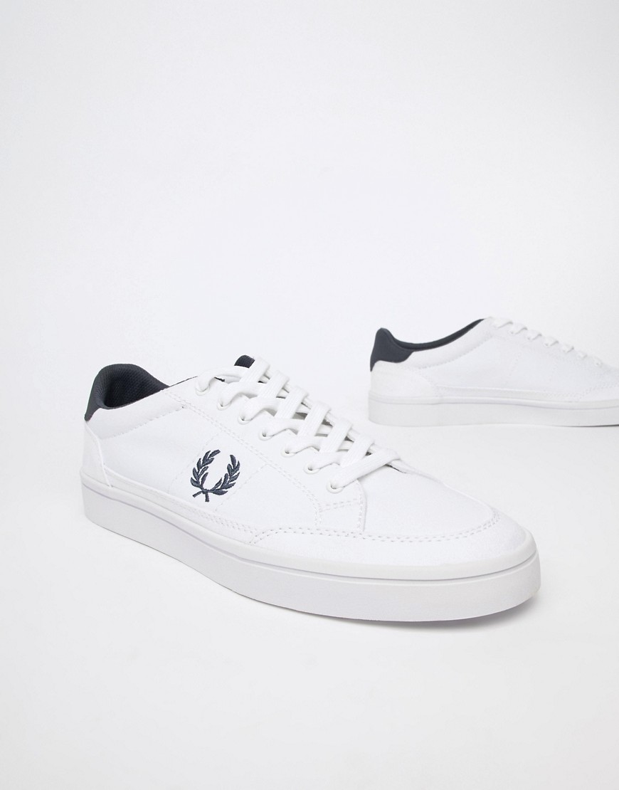 Fred Perry Deuce canvas trainers in white