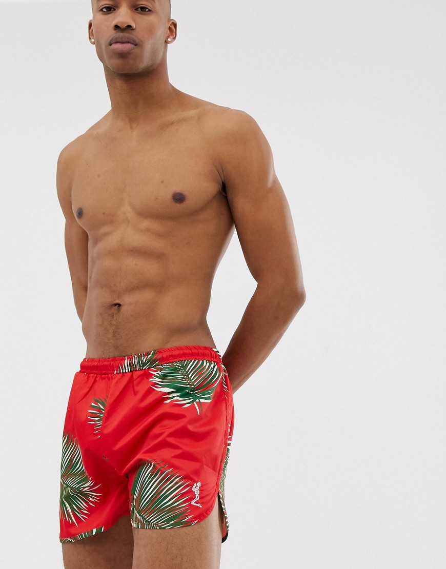 Religion swimshorts with palm print