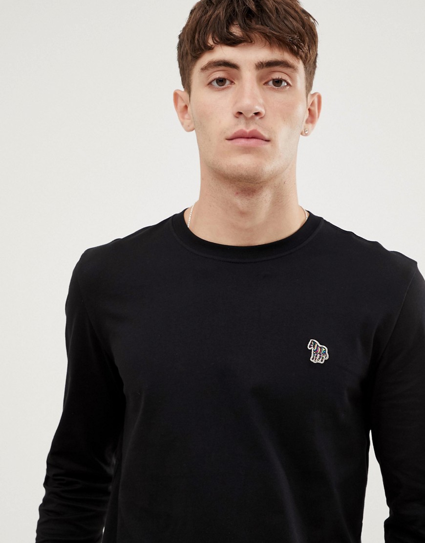 PS Paul Smith zebra logo long sleeve t-shirt in black