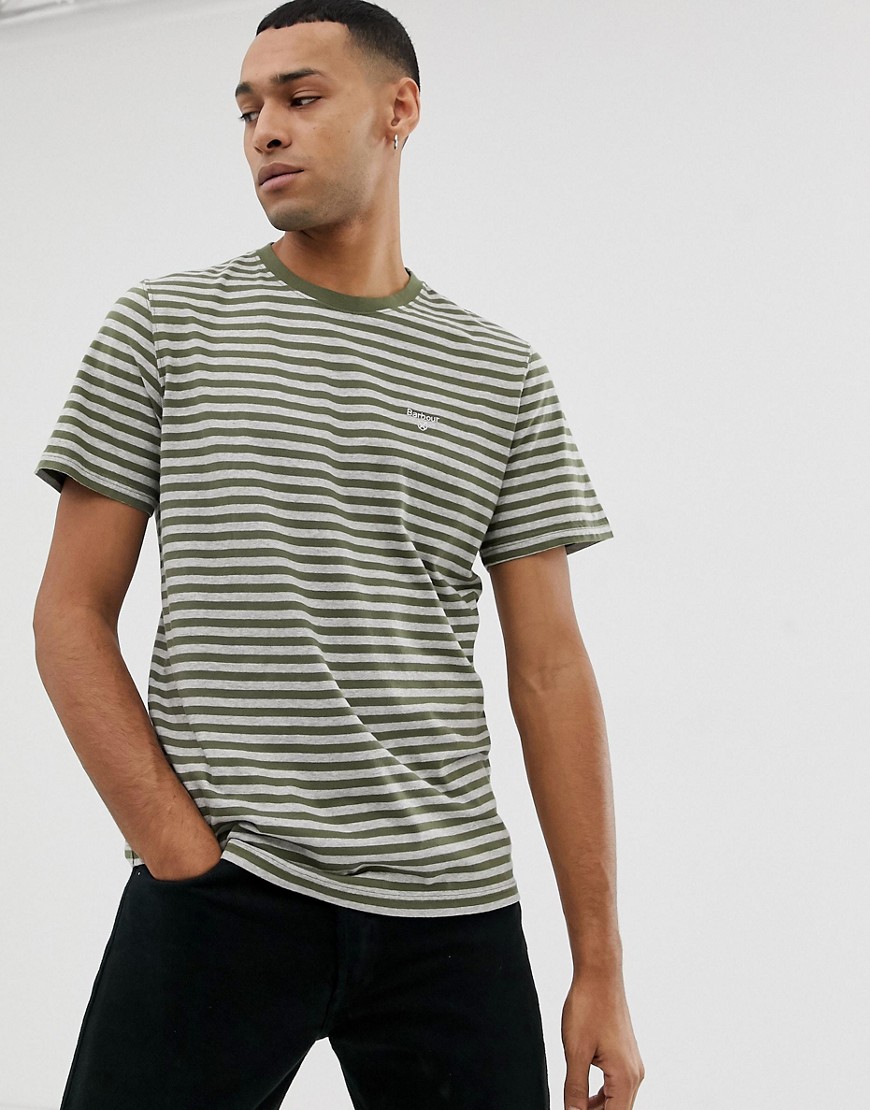Barbour Delamere stripe t-shirt in green