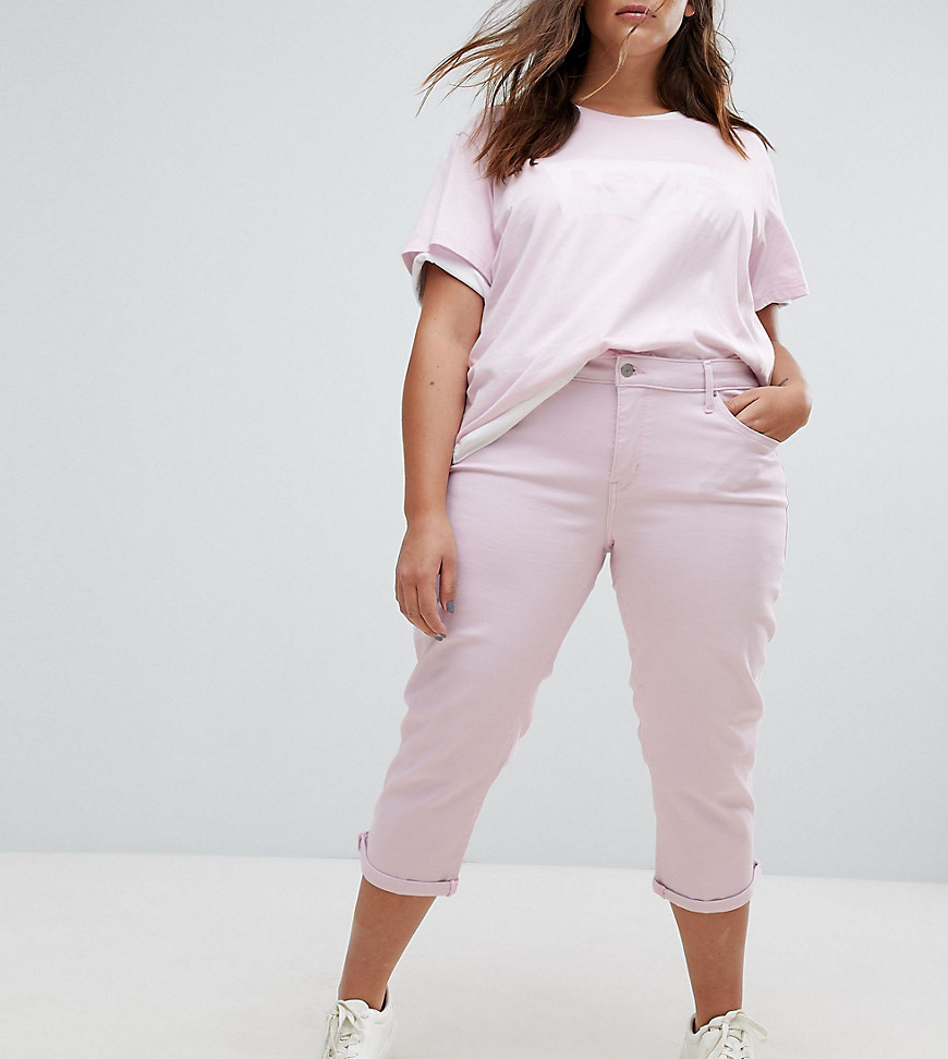 Моделирующие укороченные джинсы Levi's Plus - Розовый 
