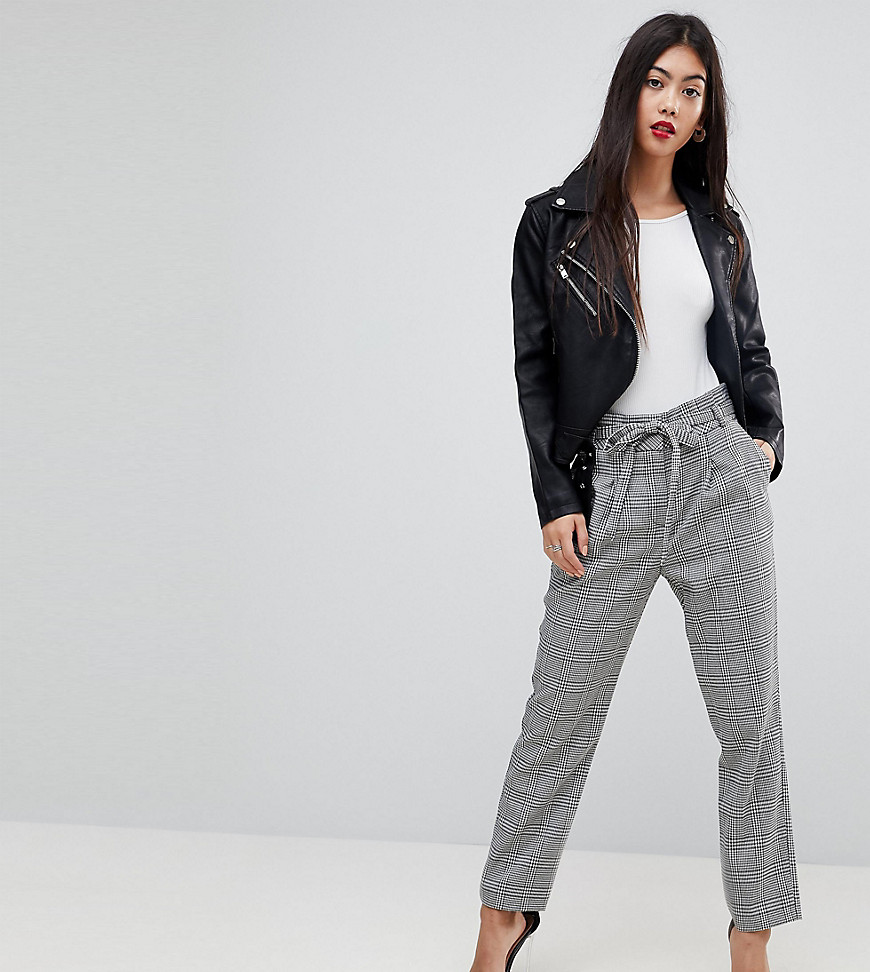 Miss Selfridge Petite Checked Tailored Trousers - Check
