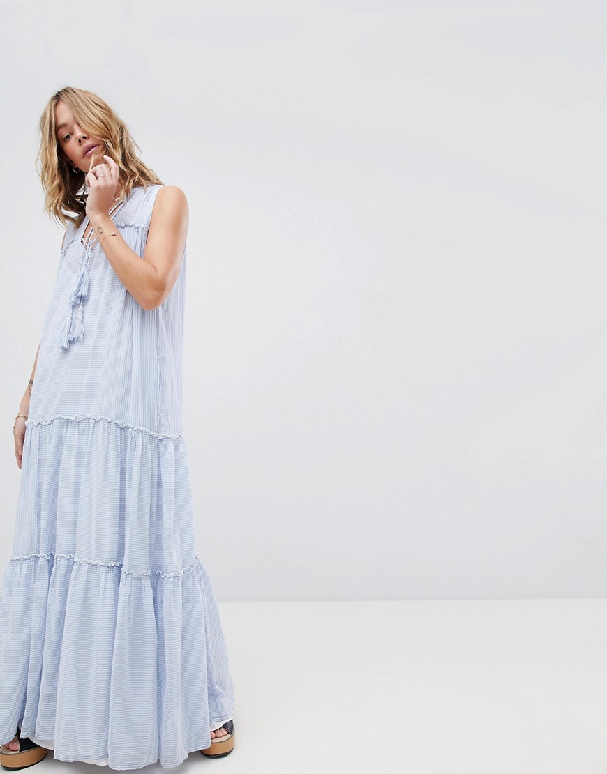 Free People River Gorge Dress - Blue combo