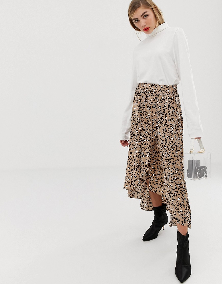 mByM leopard print wrap midi skirt - Cleo print