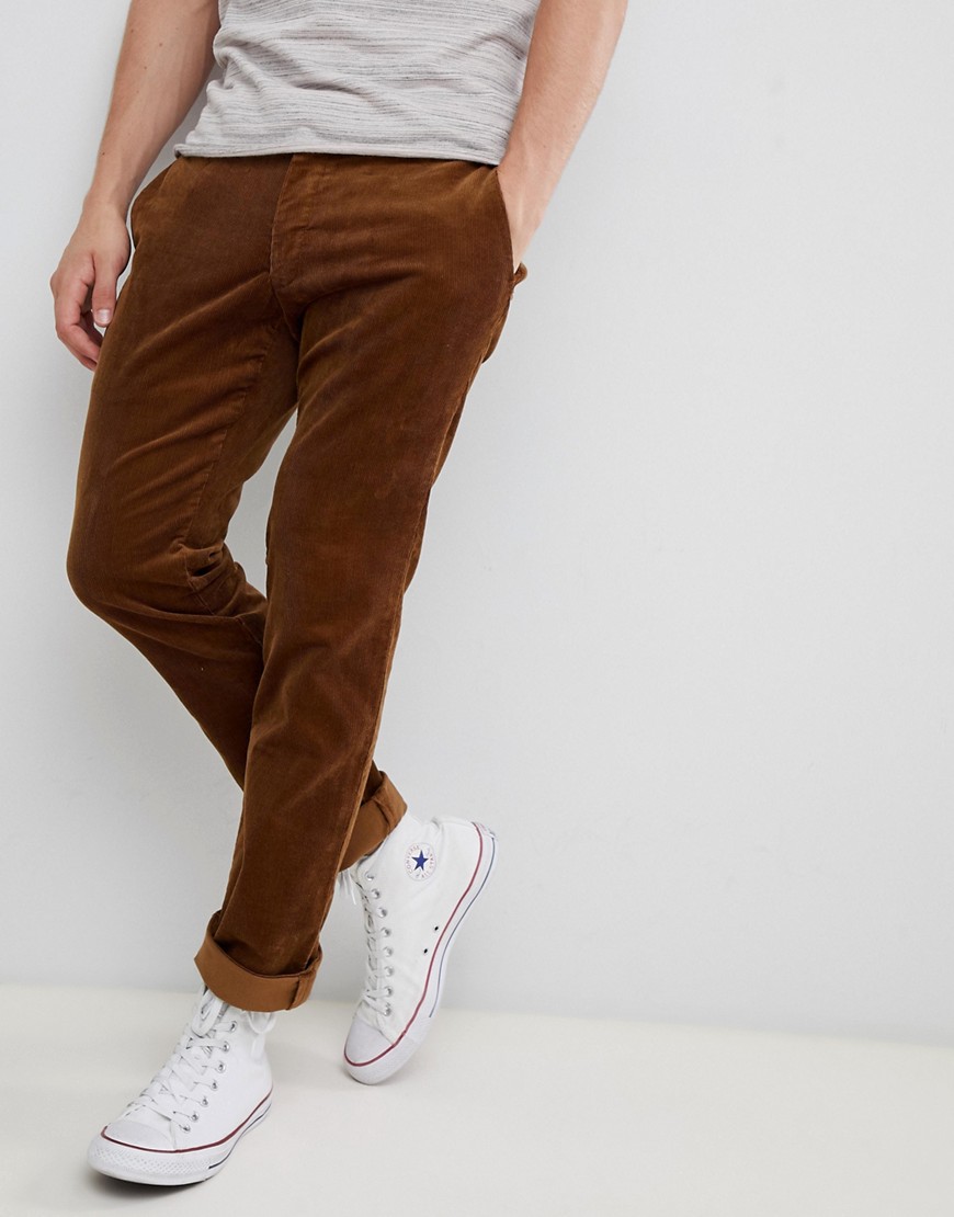 Polo Ralph Lauren slim fit fine cord trousers in brown - Rl brown