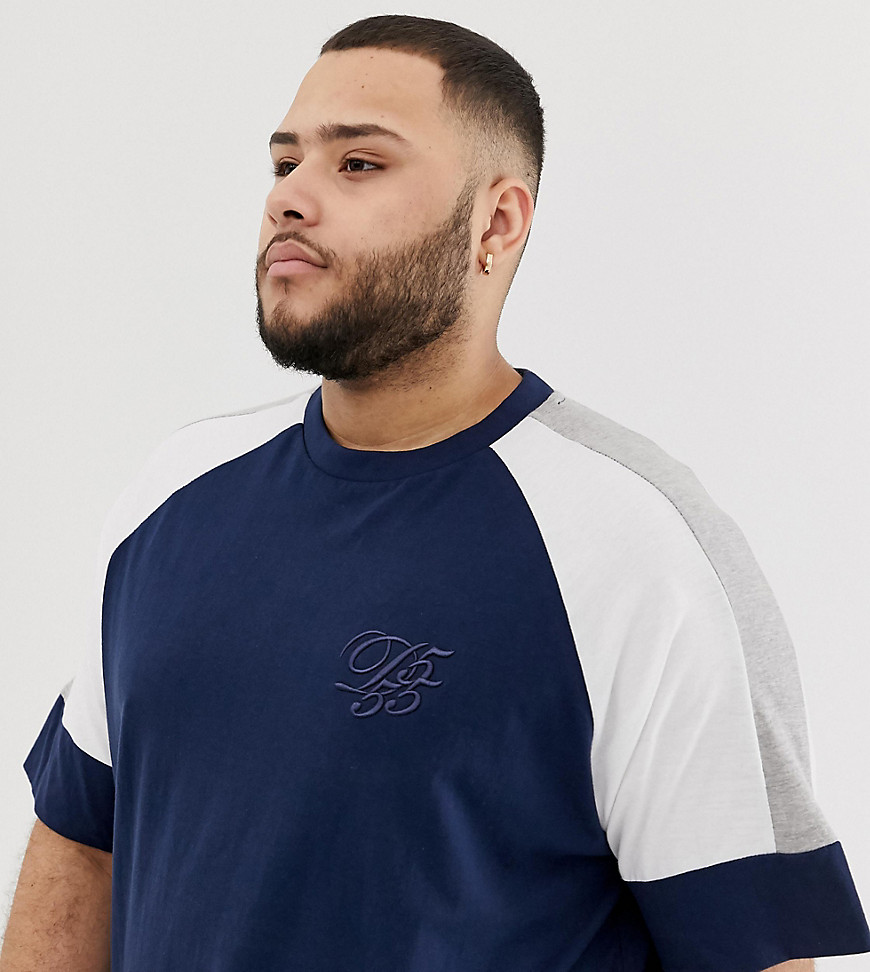Duke King Size t-shirt with curved hem and raglan sleeves