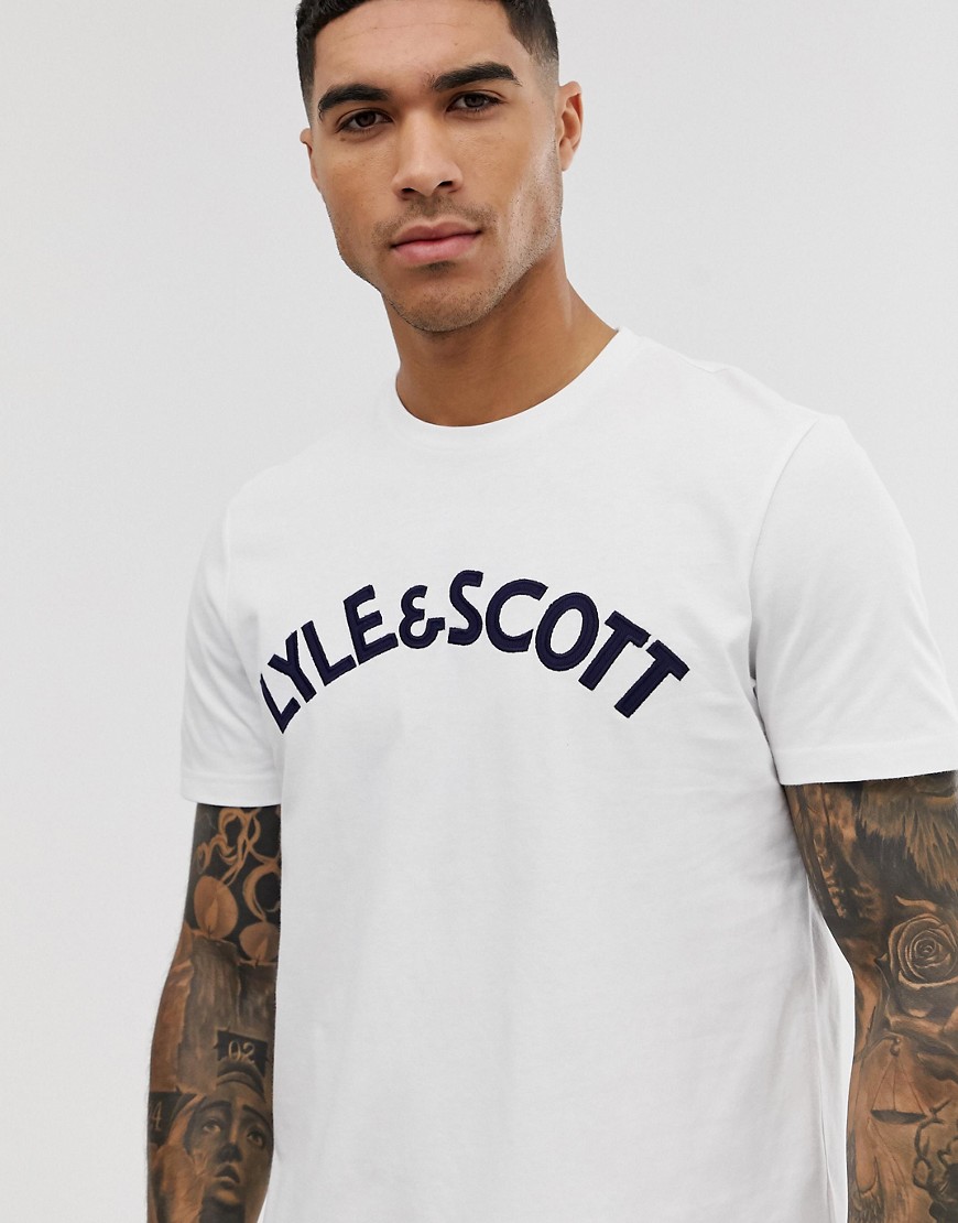 Lyle & Scott embroidered logo t-shirt in white