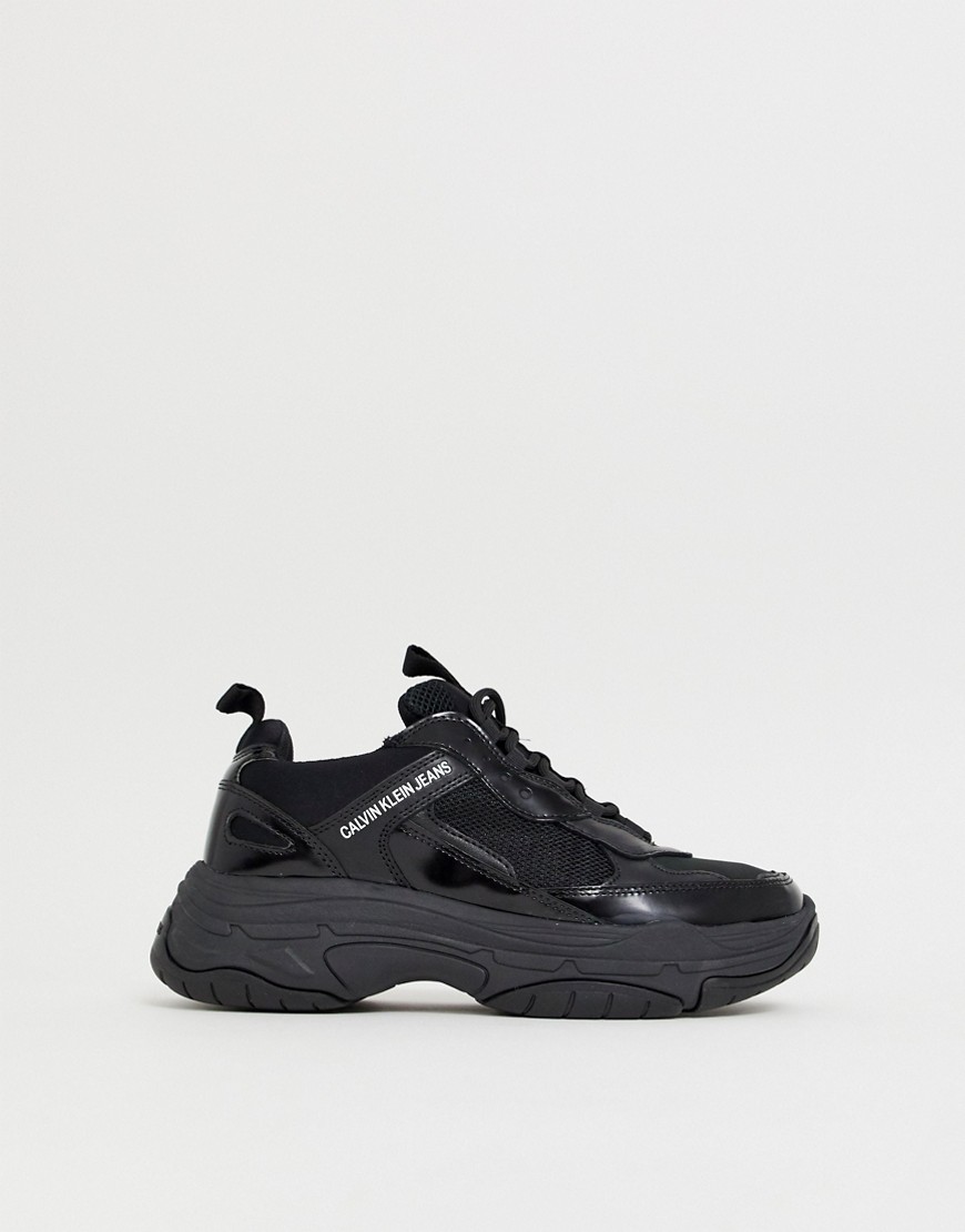Calvin Klein Marvin chunky trainers in black