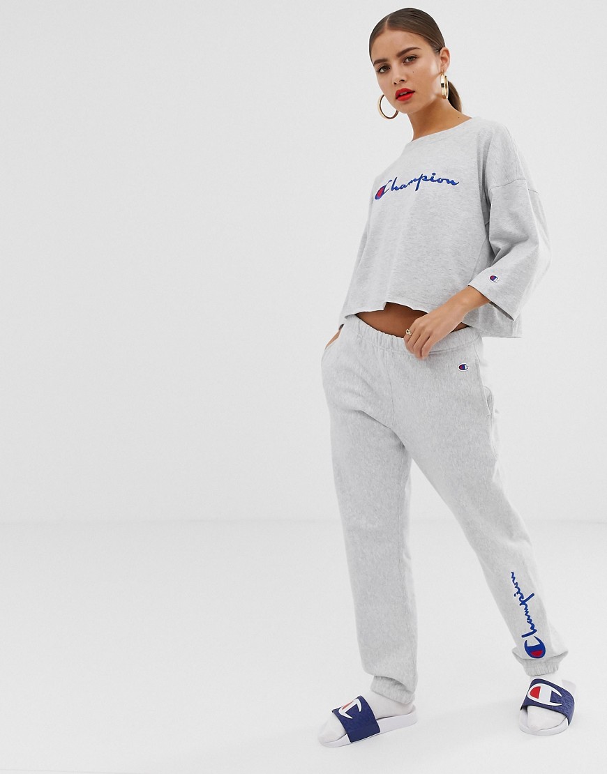 Champion tracksuit bottoms with side logo