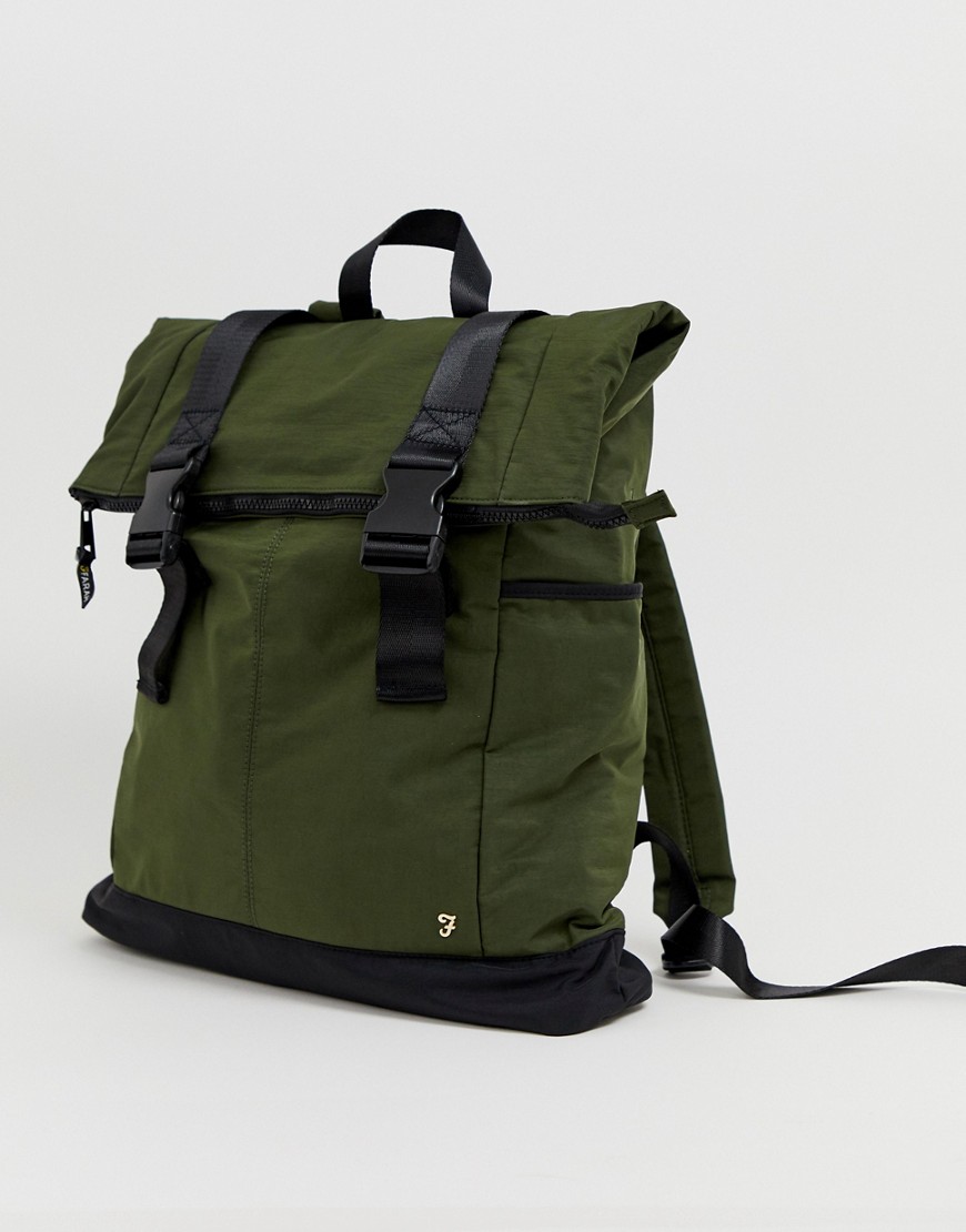 Farah nylon backpack in khaki