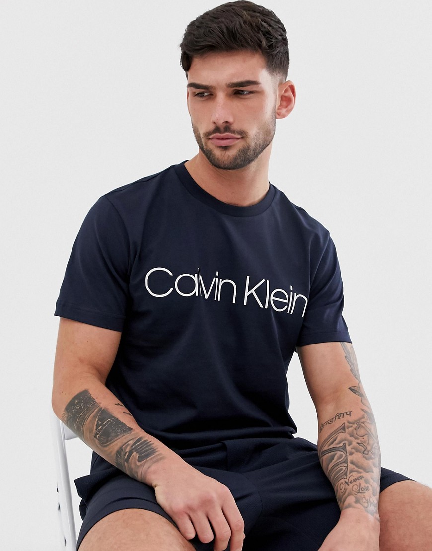 Calvin Klein logo t-shirt in navy