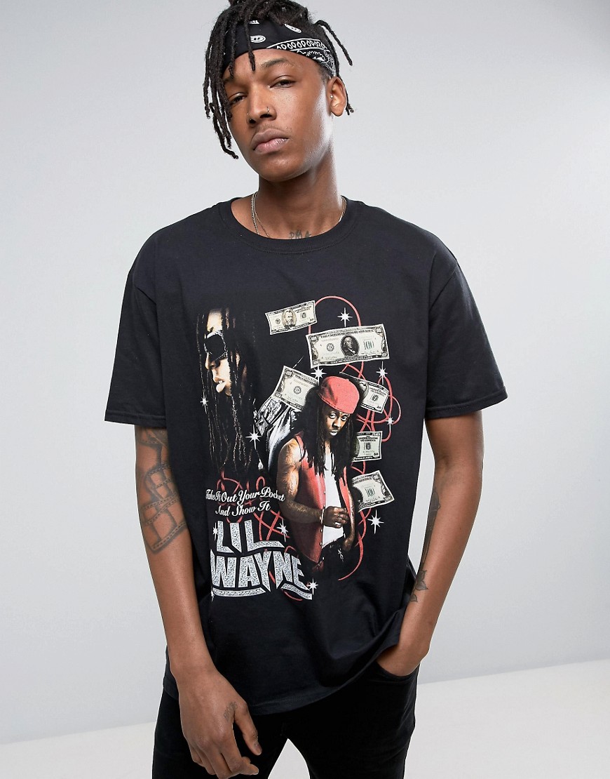 Lil Wayne Oversized T-Shirt In Black - Black
