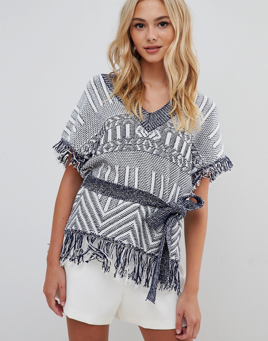 Urban Bliss belted top with fringing