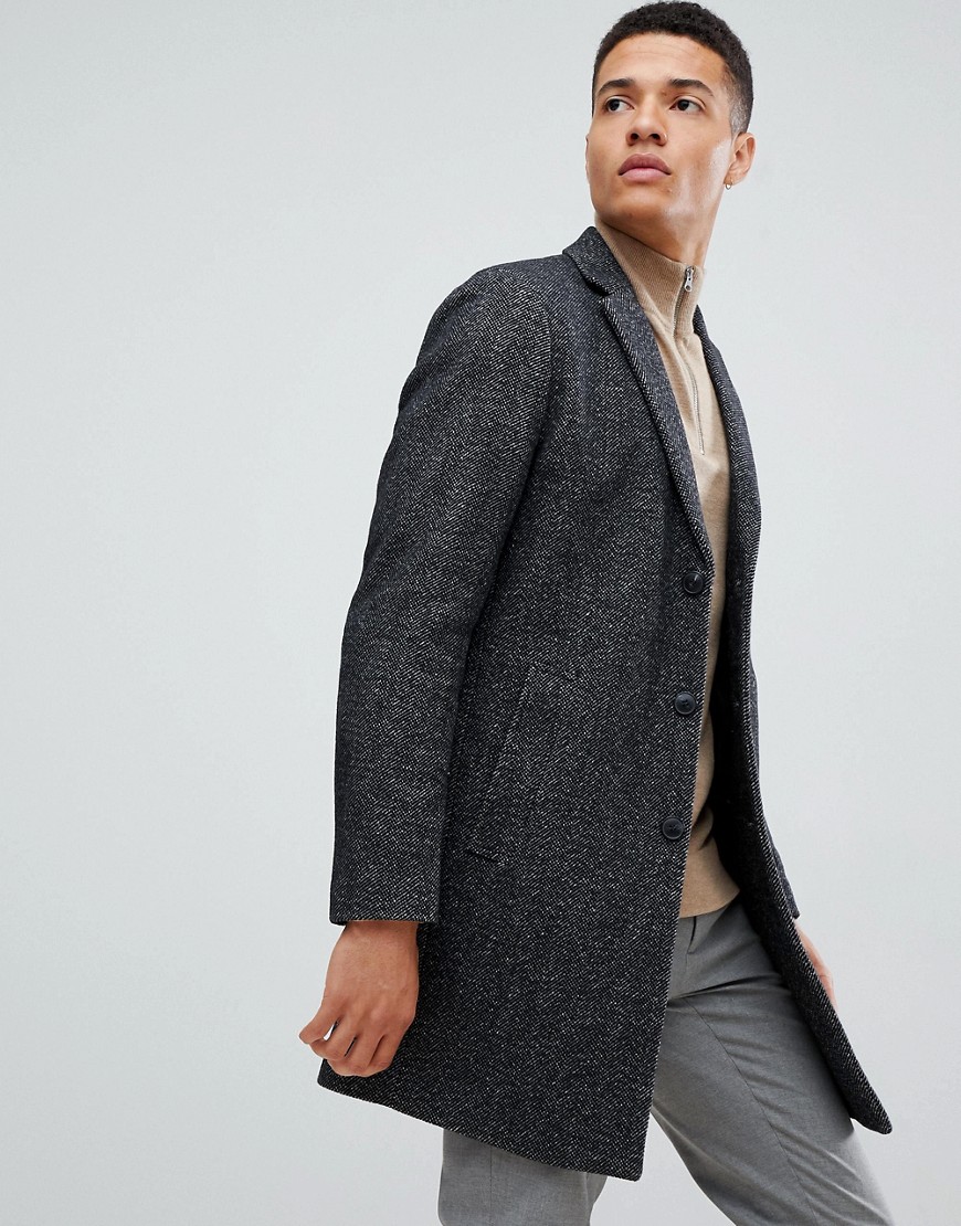 Jack & Jones Premium wool overcoat - Grey melange