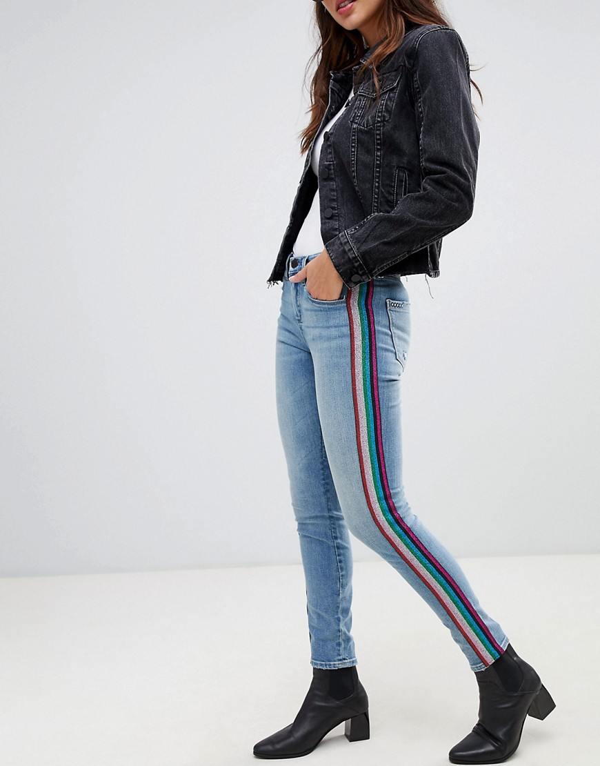 Blank NYC Skinny Jean With Rainbow Stripe Detail