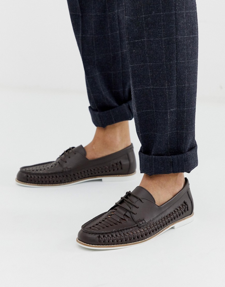 KG by Kurt Geiger woven shoes in brown leather