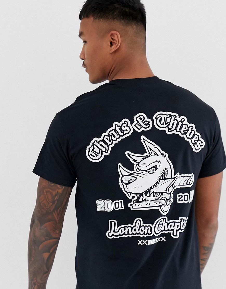 Cheats & Thieves london chapter back print t-shirt