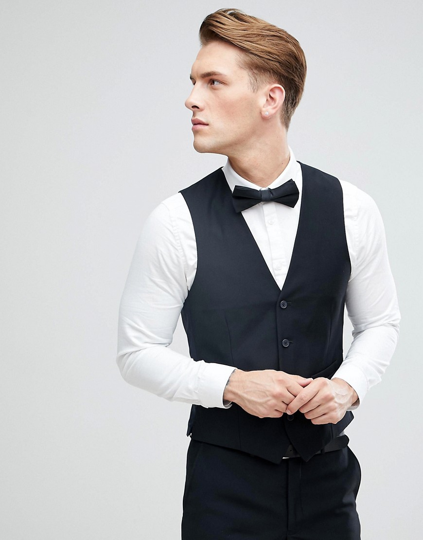 French Connection Slim Fit Tuxedo Waistcoat