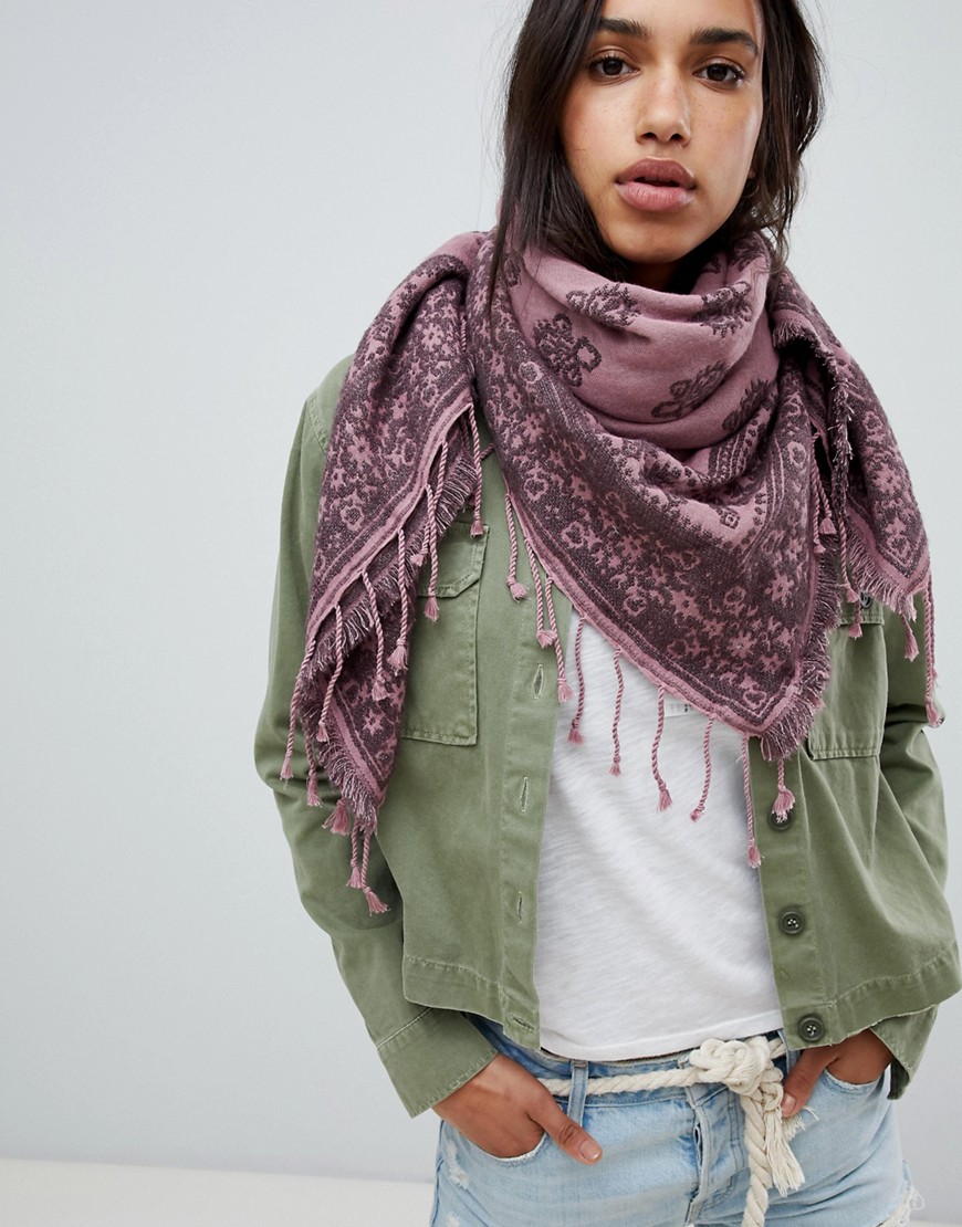 Abercrombie & Fitch paisley blanket scarf - Purple