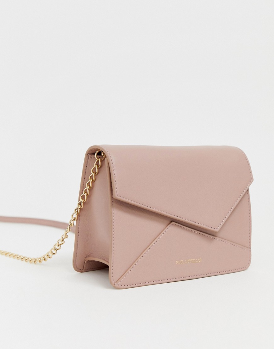 Paul Costelloe real leather assymetric cross body bag