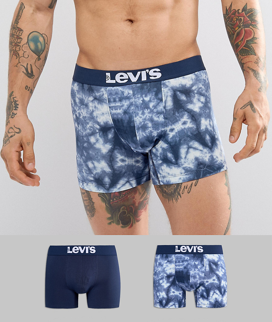 Levis Trunks 2 Pack in Tie Dye - Navy