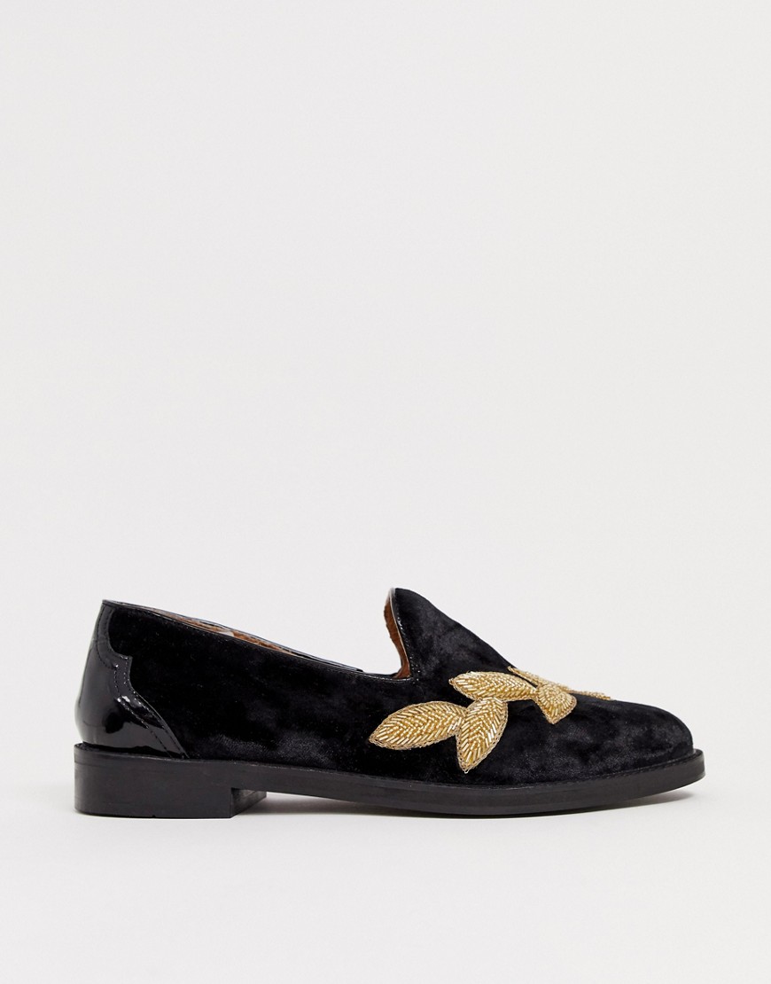 House Of Hounds Styx embroided loafers in black