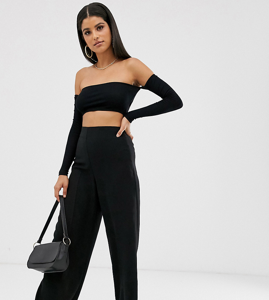 ASOS DESIGN Tall wide leg trousers with clean high waist