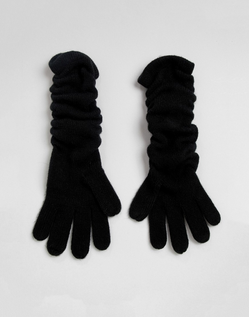 ASOS DESIGN long soft touch gloves