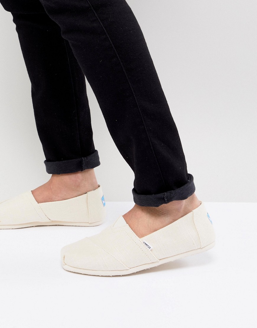 TOMS Classic Canvas Espadrilles In Off White