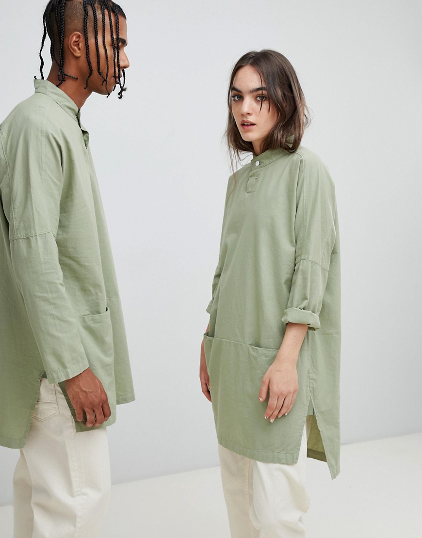Seeker Mandarin Collar Tunic in Organic Hemp Cotton
