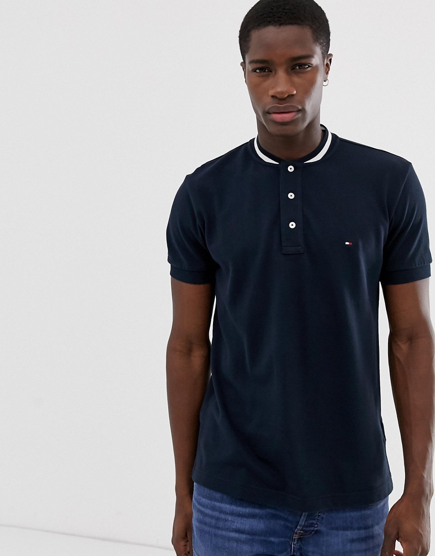 Tommy Hilfiger tipped baseball collar polo regualr fit in navy
