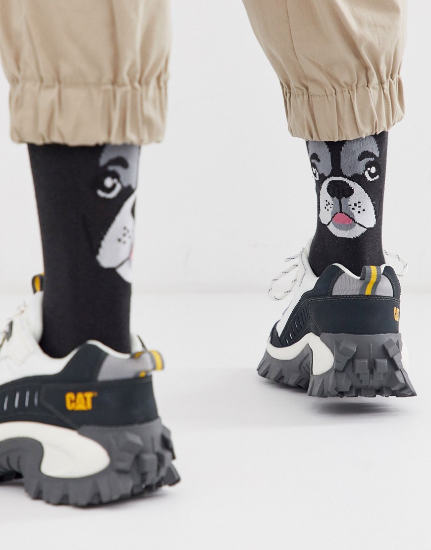ASOS DESIGN ankle sock with pug face
