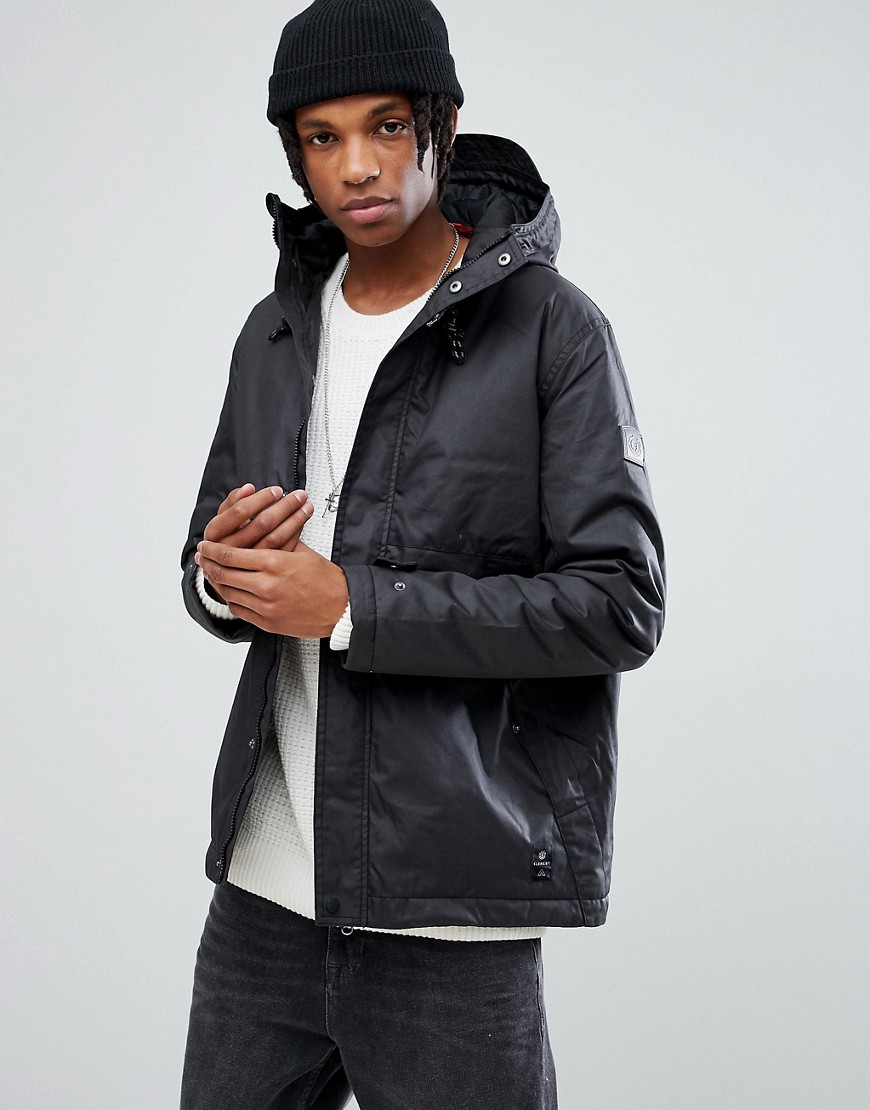 Element Freeman Wax Waterproof Jacket in Black