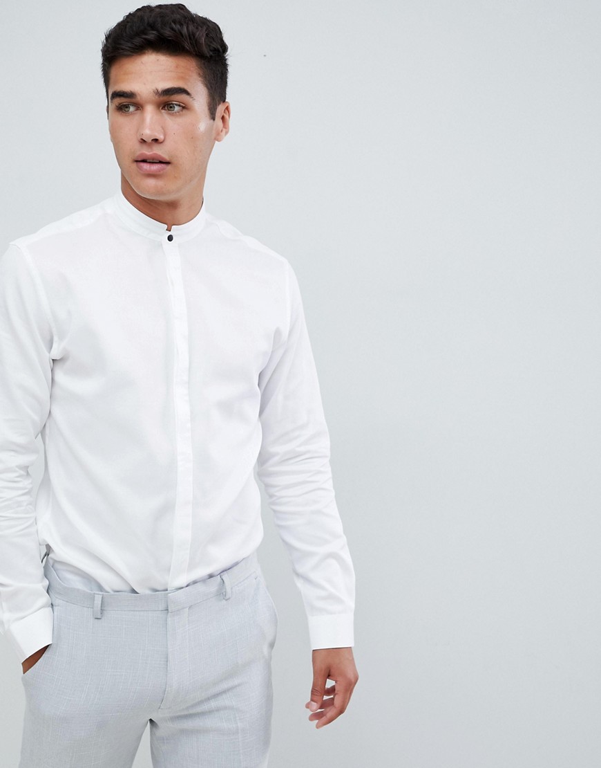 Jack & Jones Premium Smart Shirt With Formal Stand Collar