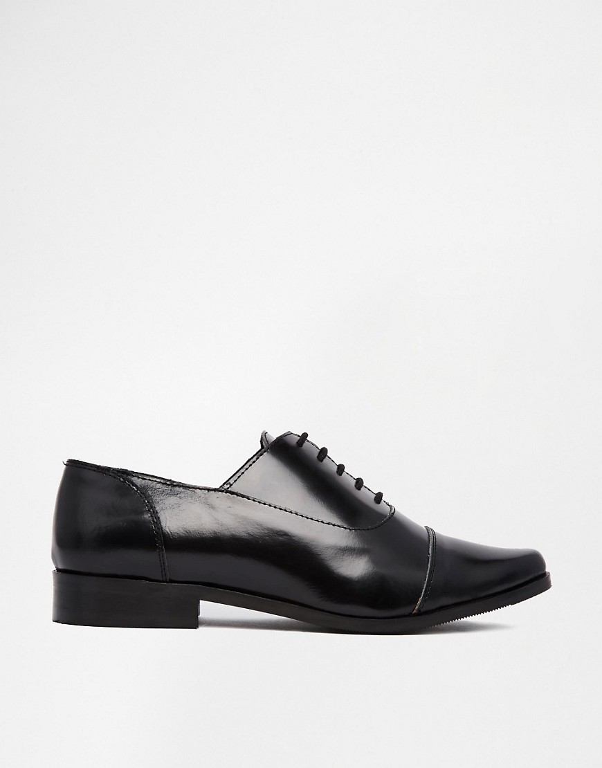 Warehouse | Warehouse Leather Flat Shoes at ASOS