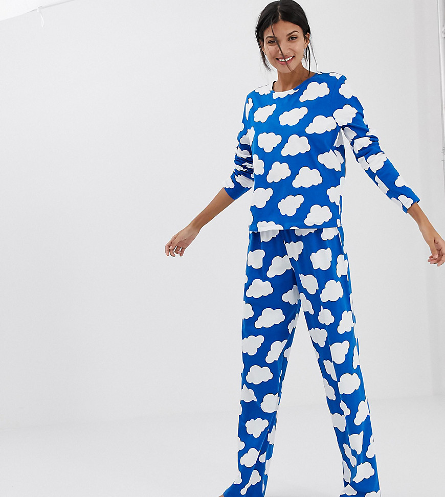 ASOS DESIGN Tall mix & match cloud pyjama traditional jersey trouser