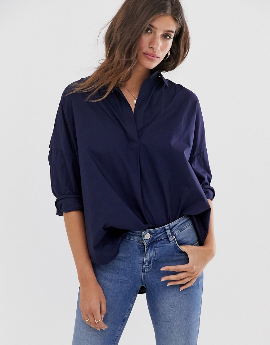 French Connection rhodes poplin oversized shirt