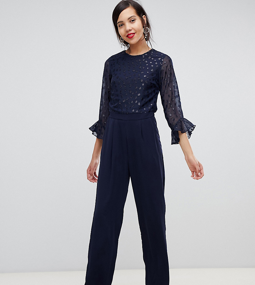 Y.A.S Tall sheer dot jumpsuit