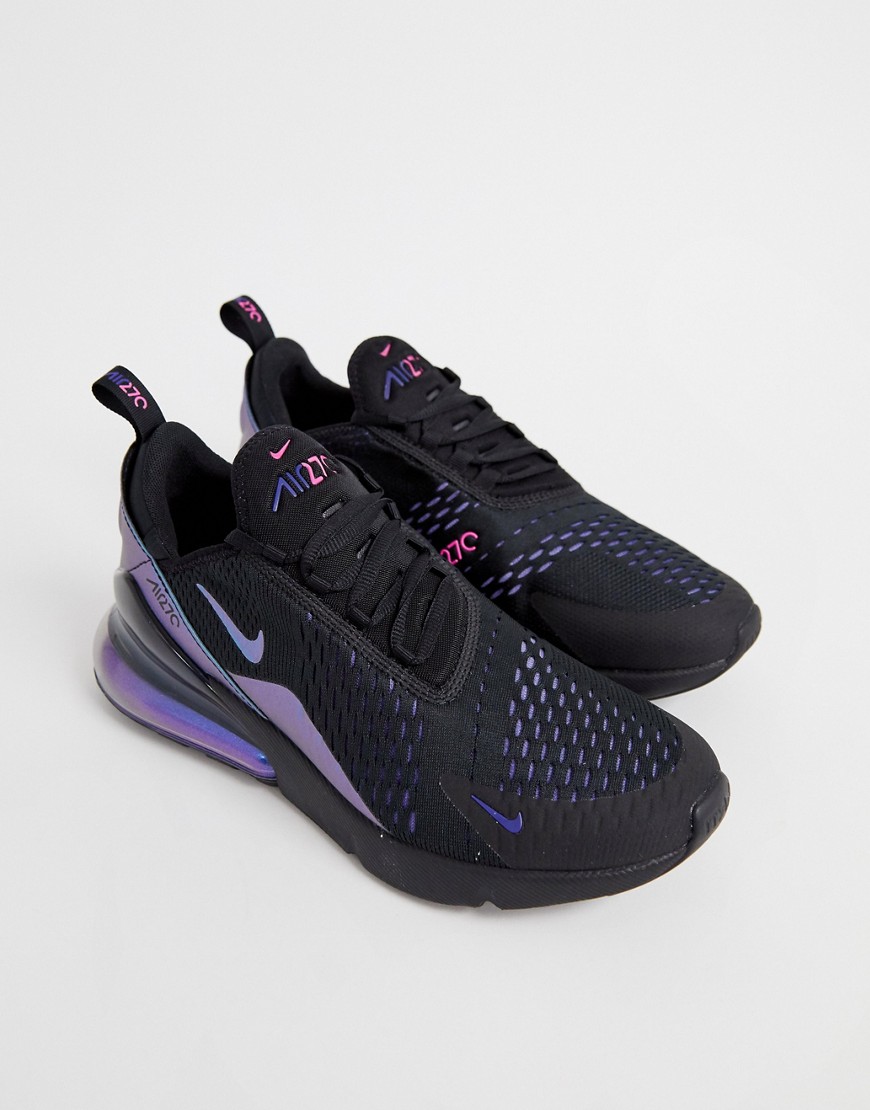 Nike Air Max 270 iridescent trainers in black