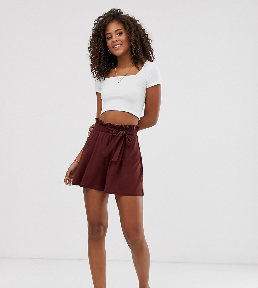 ASOS DESIGN Tall shorts with paperbag waist and tie