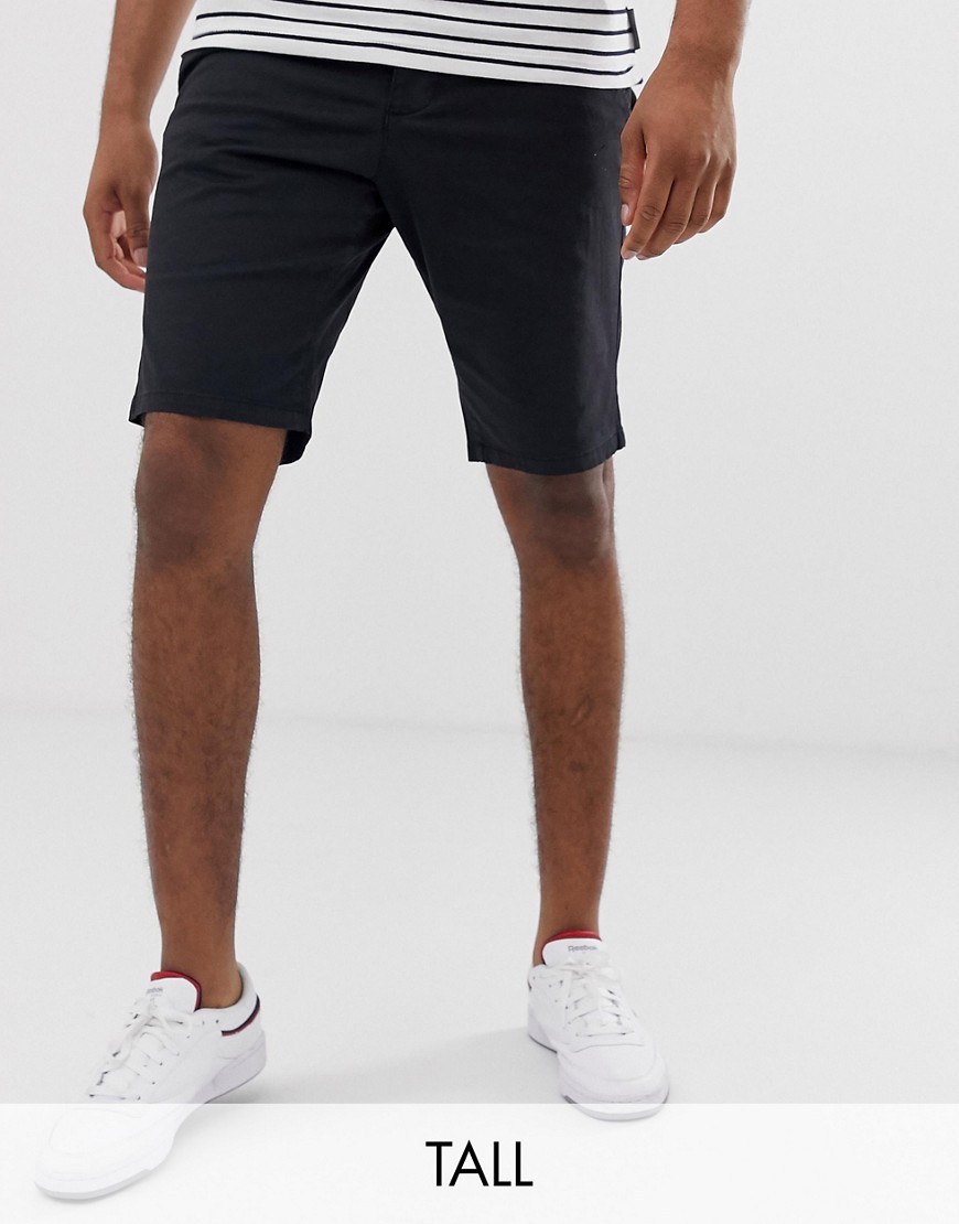 French Connection Tall slim fit peached cotton chino shorts