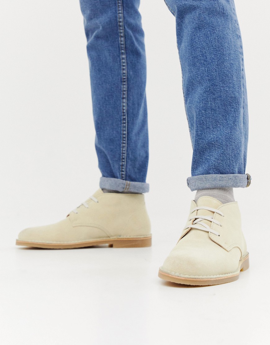 Selected Homme suede desert boot with teddy lining