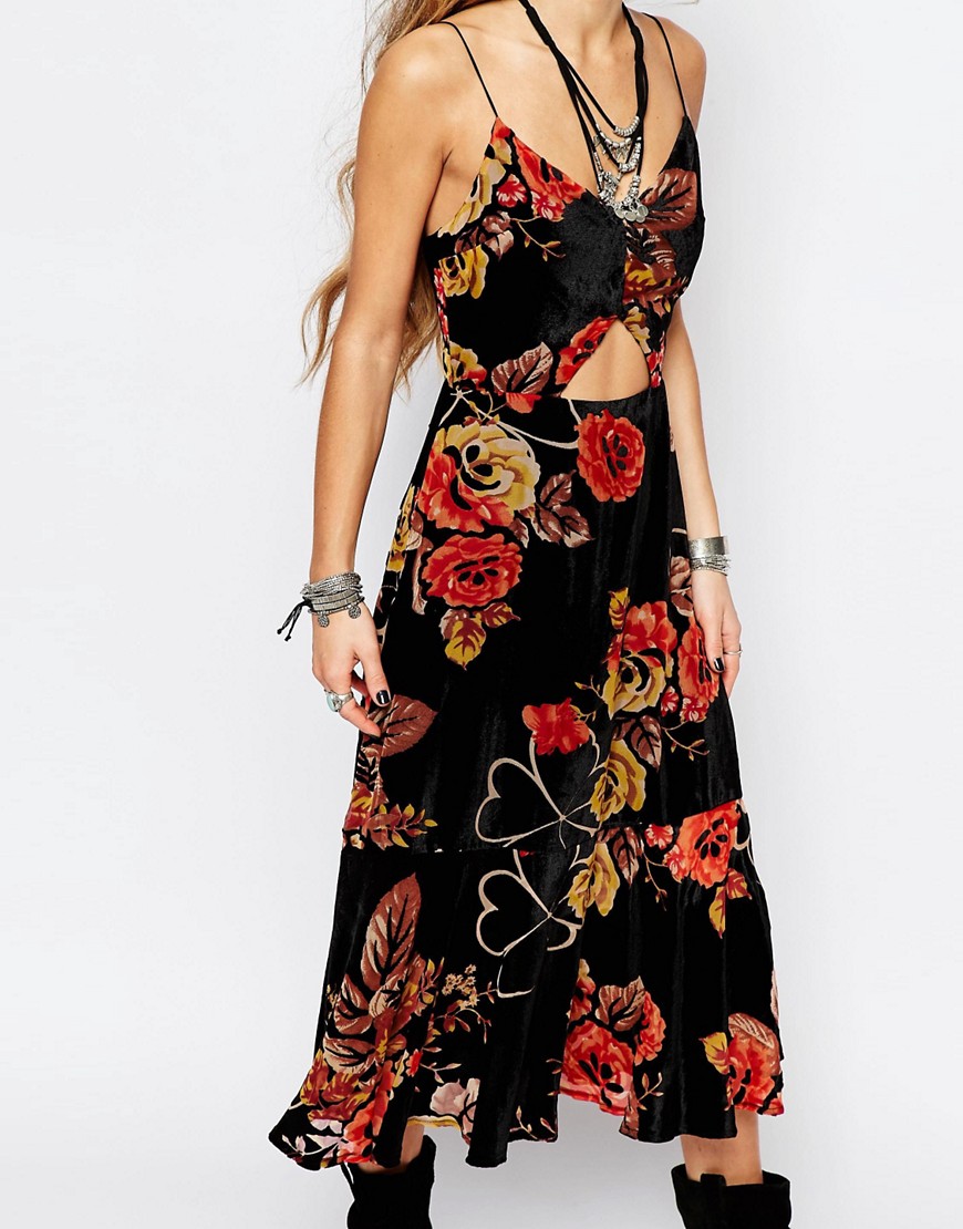 Honey Punch | Honey Punch Cut Out Maxi Dress In Festival Floral at ASOS