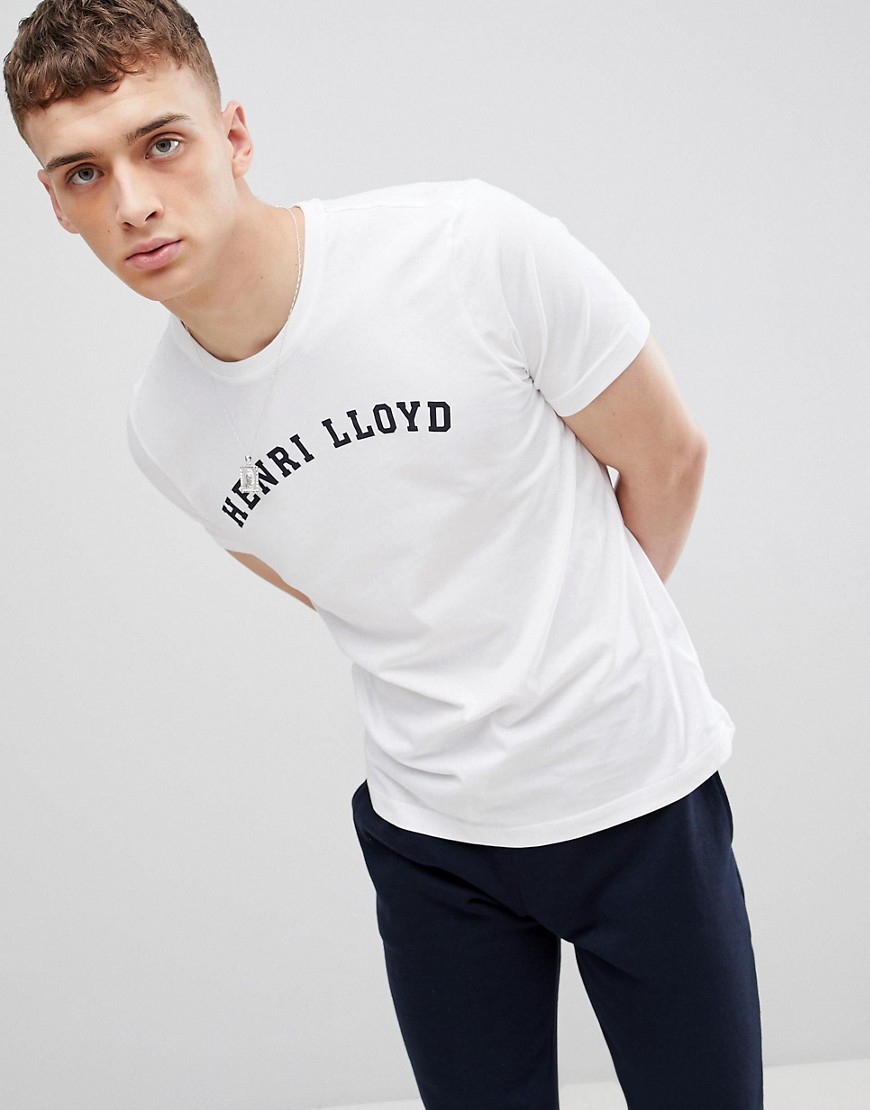 Henri Lloyd Ragian Logo T-Shirt in White - Bwt