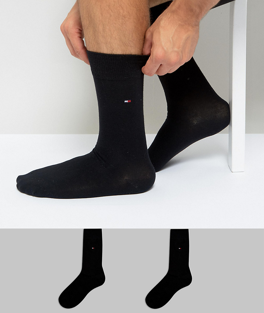 Tommy Hilfiger classic 2 pack sock in black
