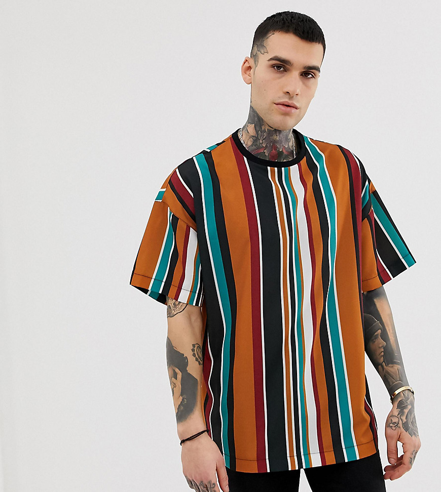 Reclaimed Vintage inspired wide stripe woven t-shirt