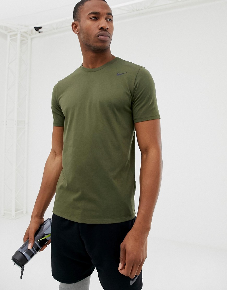 Nike Training Dry 2.0 T-Shirt In Khaki 706625-395 - Green