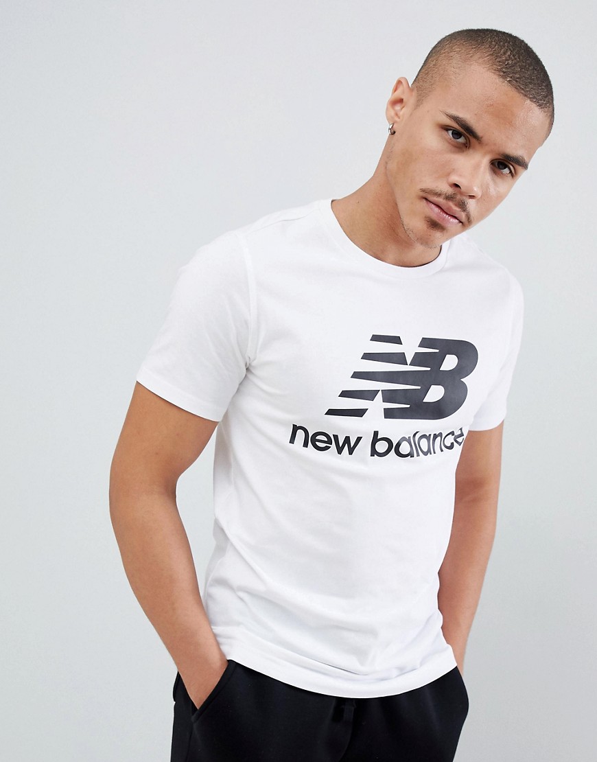 New Balance logo t-shirt in white MT83530_WT
